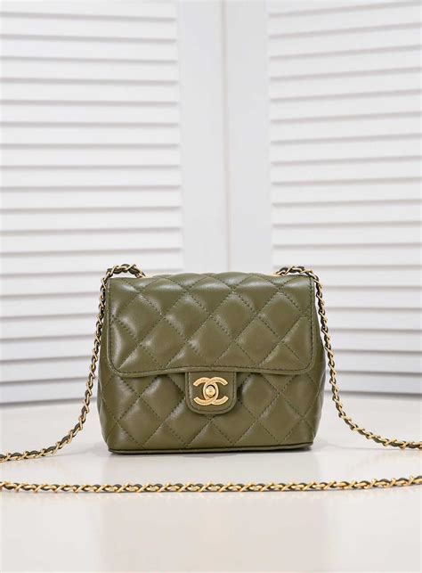 bolsa chanel verde militar|chanel bolsos.